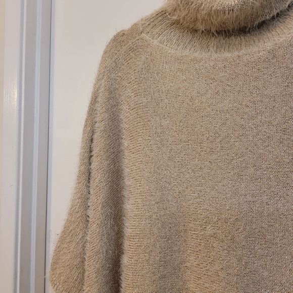 NEW Anthropologie Gold sweater cape - Picture 6 of 9